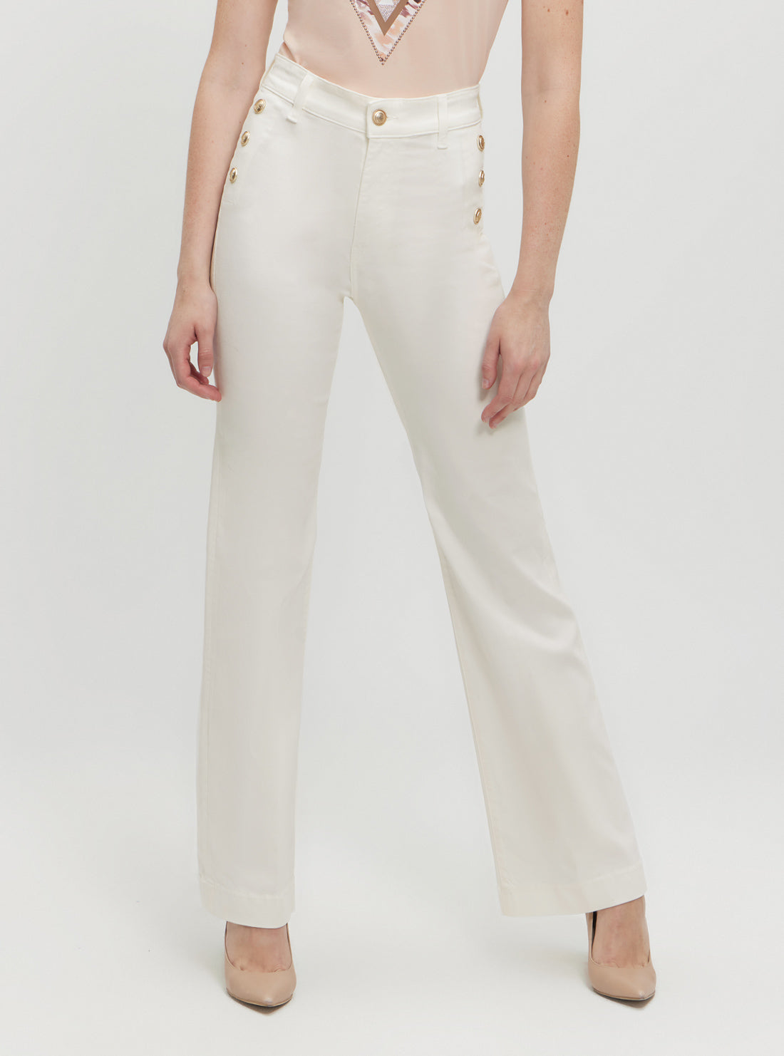 White New Faye Pants