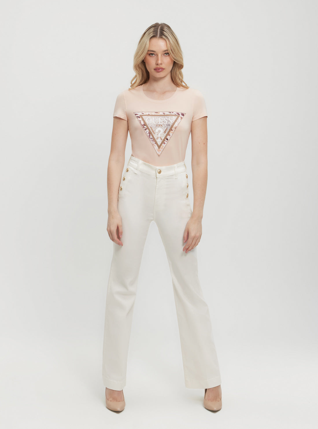White New Faye Pants