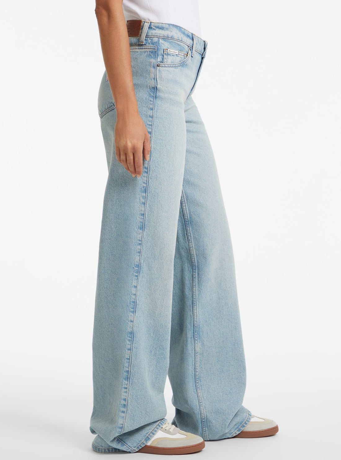 Guess Jeans G11 Wide Leg Jeans in Light Wash W4BA0YD5CCA Side View