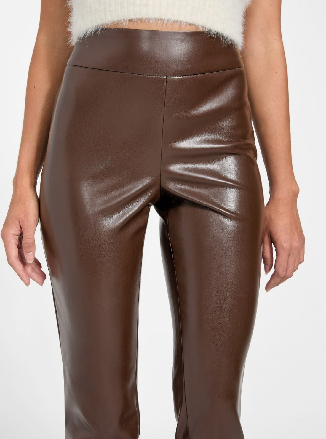 GUESS Womens Brown New Prescilla Leggings W4BB18WGIK Detail View