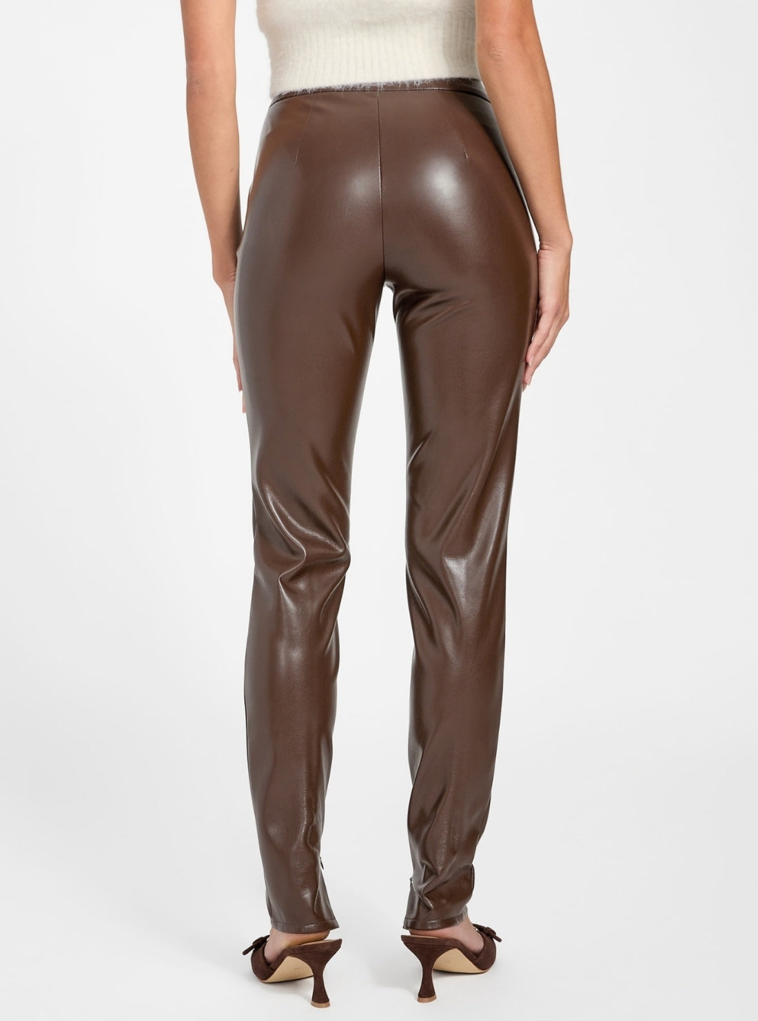 GUESS Womens Brown New Prescilla Leggings W4BB18WGIK Back View