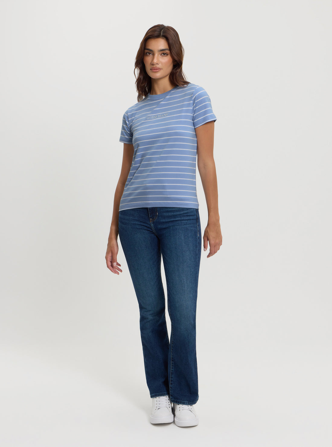 Guess Jeans Blue Striped T-Shirt