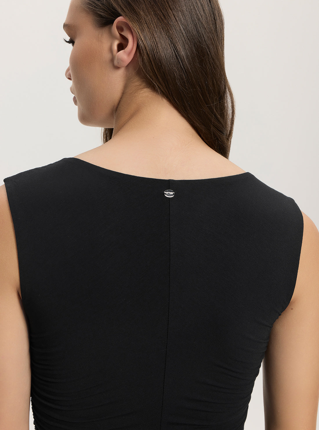 GUESS Womens Black Nathaly Mini Dress W4BK34KACM2 Back View_2