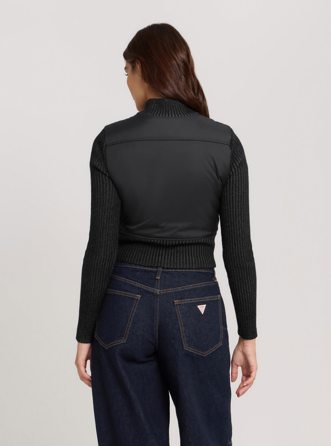 Guess Originals Black Nylon Zip-Up Jacket