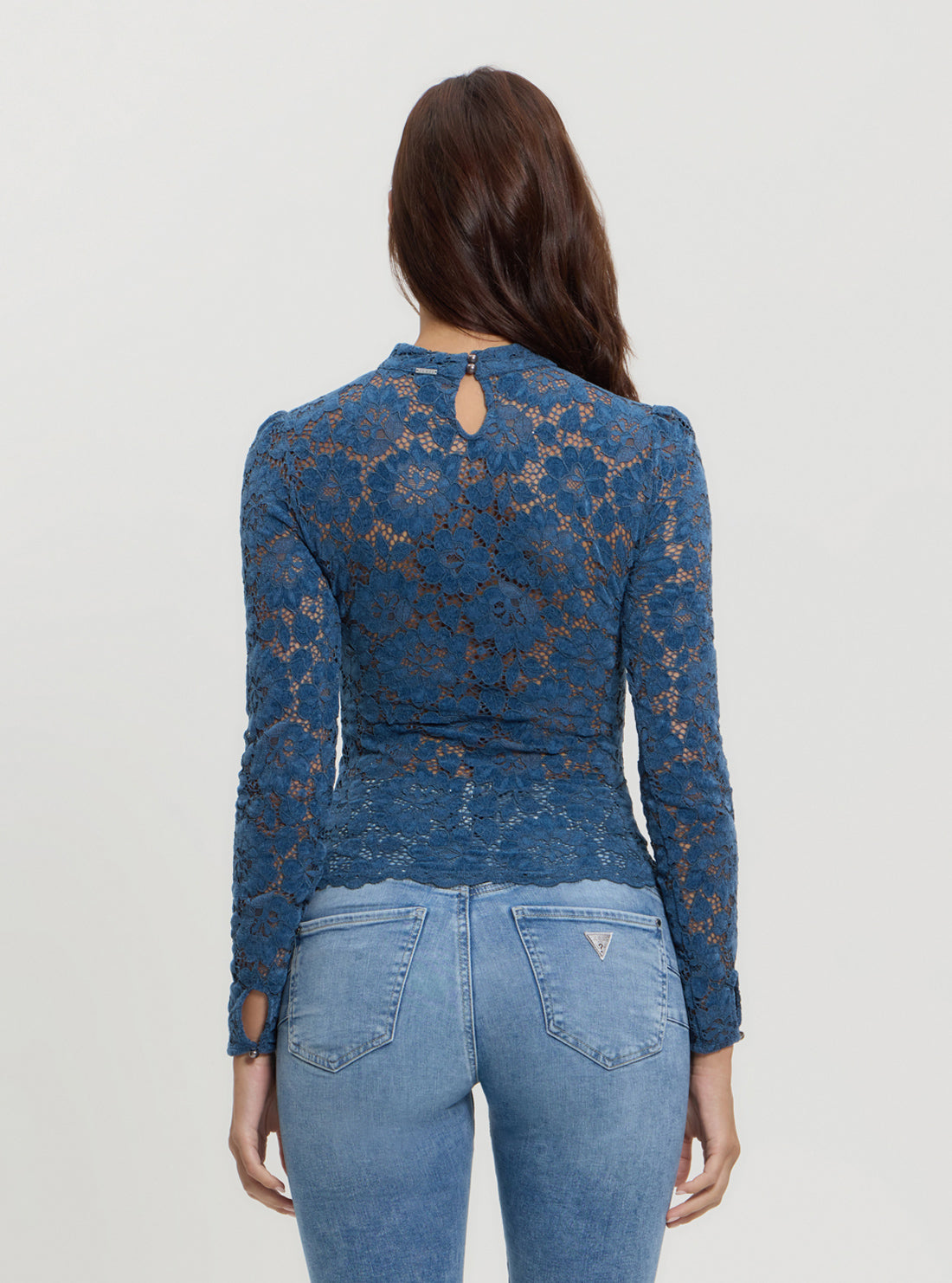 Blue Josephine Lace Top