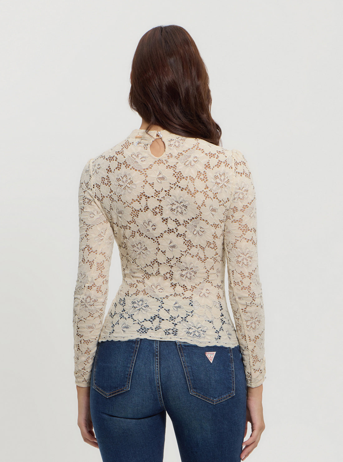 Beige Josephine Lace Top