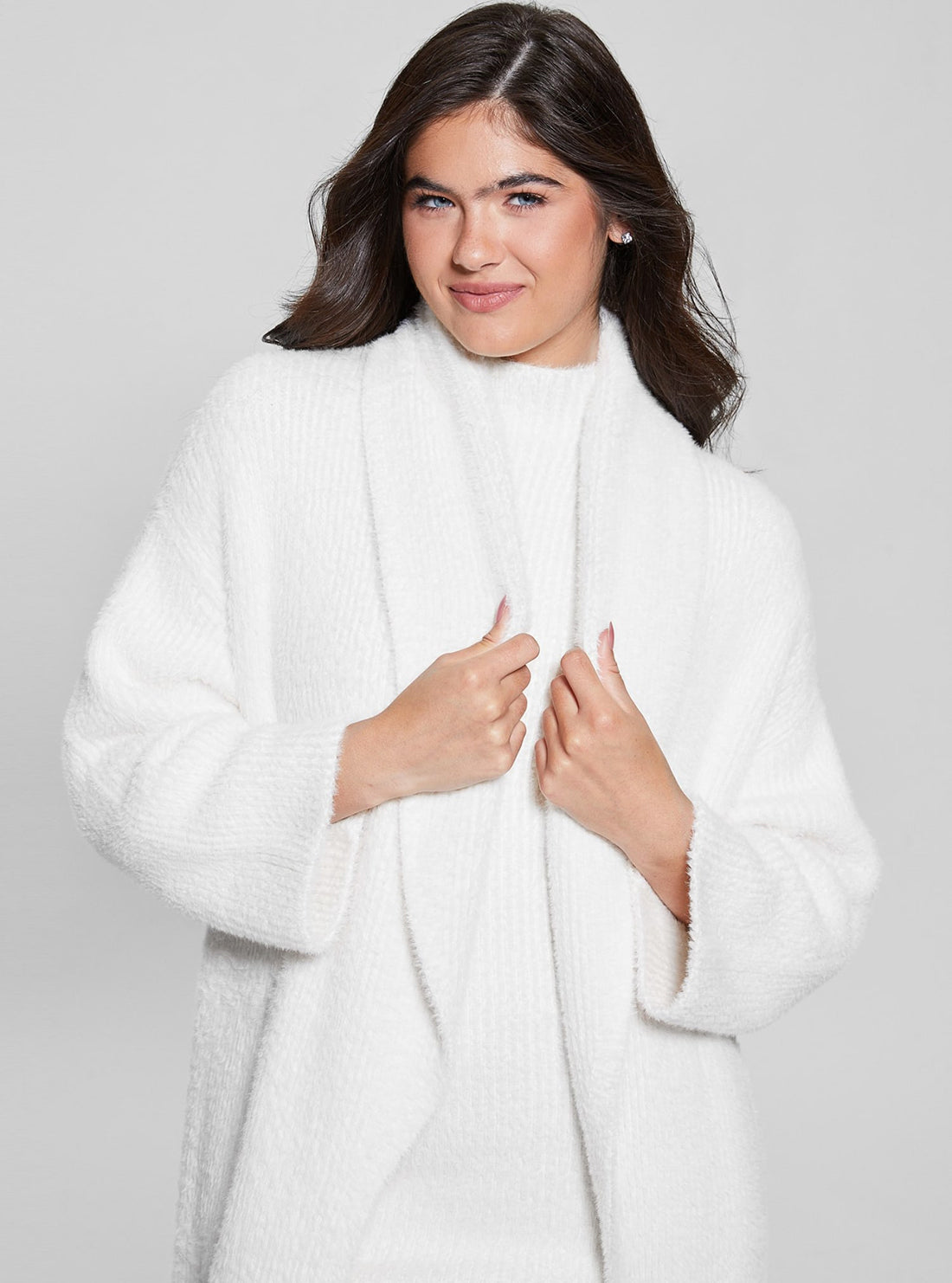 White Vero Oversized Cardigan