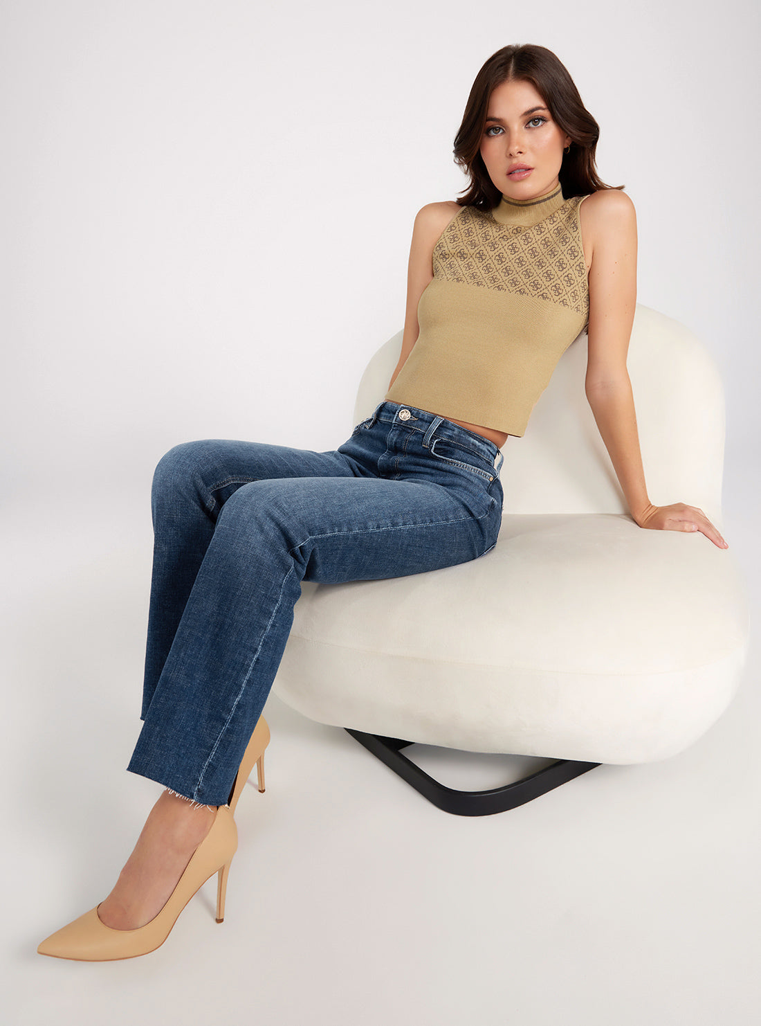 GUESS Mid-Rise Straight Leg 80s Denim Jeans