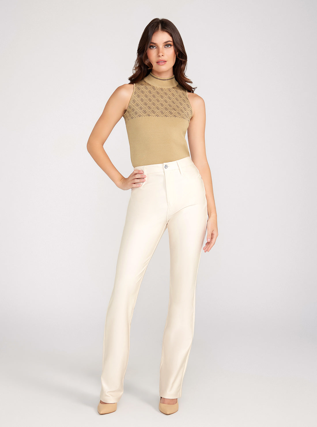 GUESS Stone High-Rise 80s Straight Pants full view