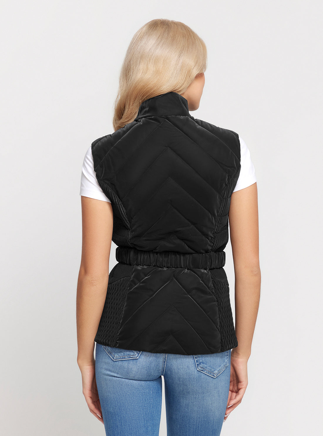 GUESS Black Cassandra Belted Vest back view