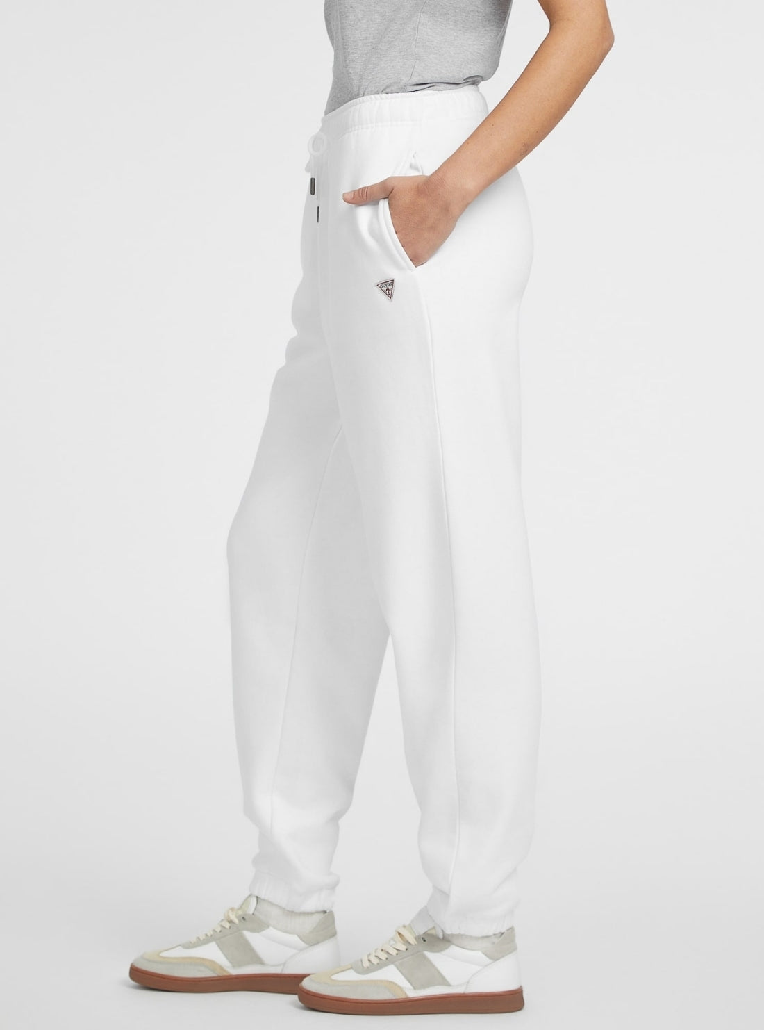 Guess Jeans White Mini Label Jogger W4YB33KC811 Side view
