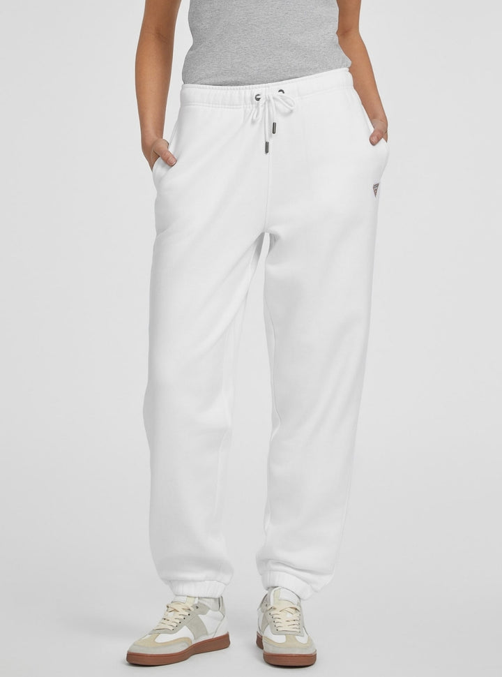 Guess Jeans White Mini Label Jogger W4YB33KC811 Front View