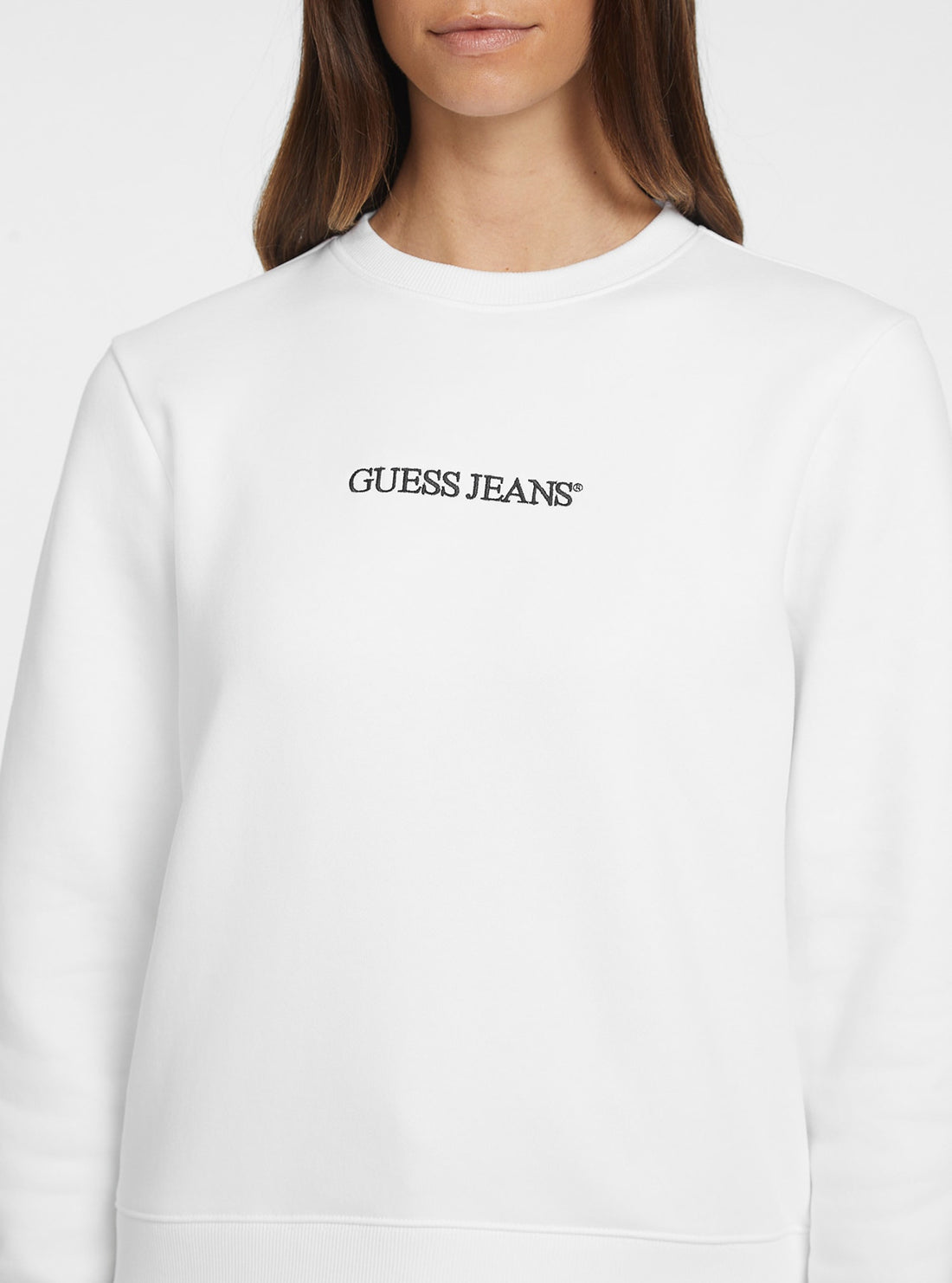 Guess Jeans White Logo Jumper W4YQ10KC811  Detail View