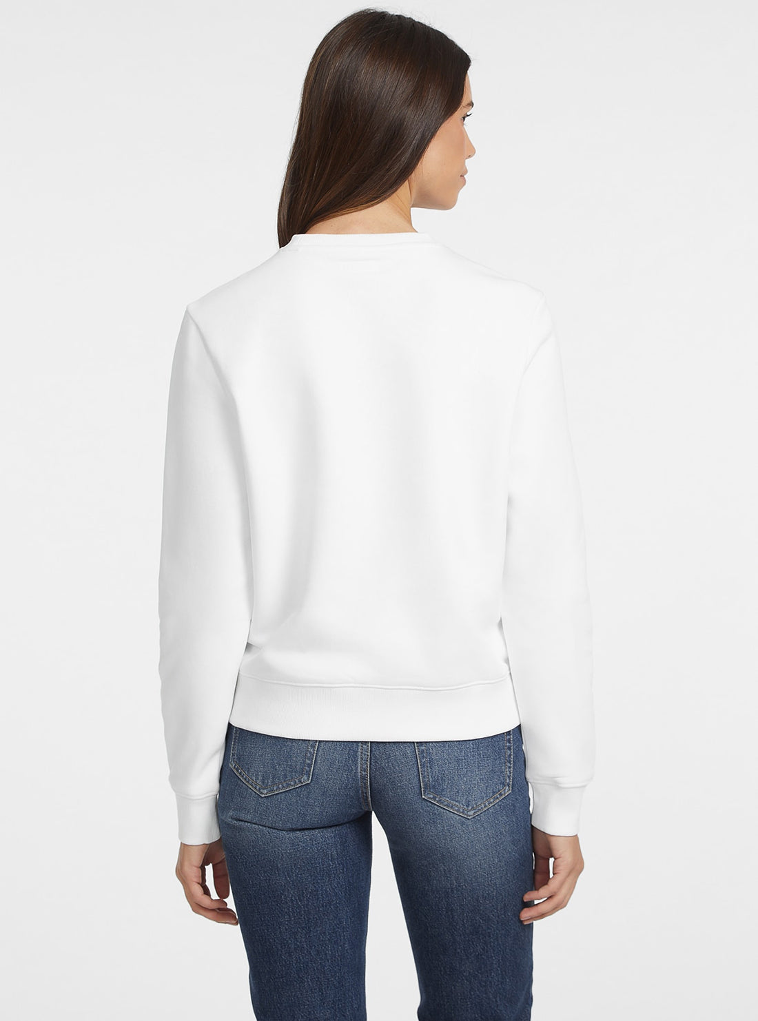 Guess Jeans White Logo Jumper W4YQ10KC811 Back View
