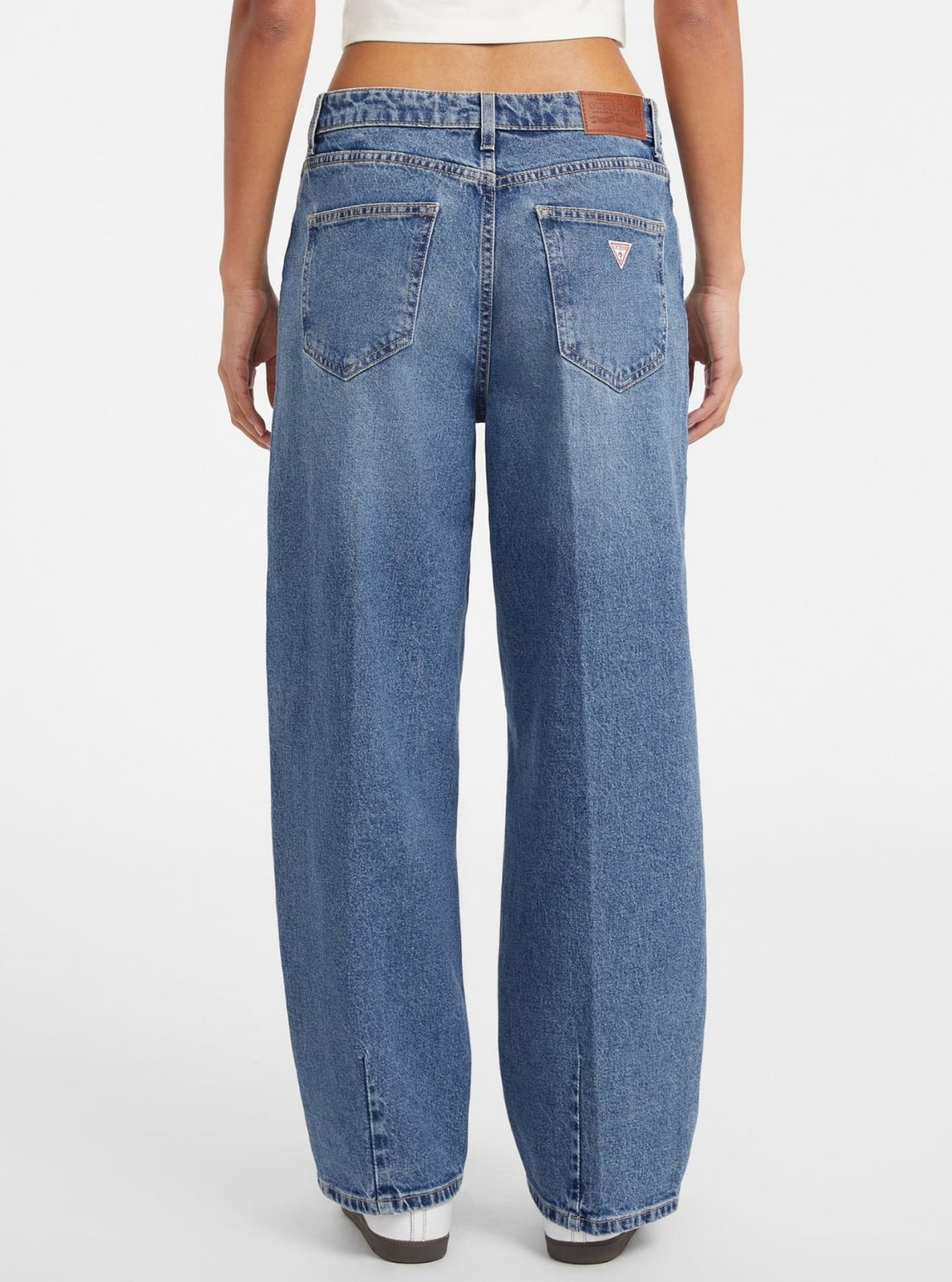 Guess Jeans Mid-Rise Barrel Jeans in Medium Wash W5BA2XD5M47 Back View
