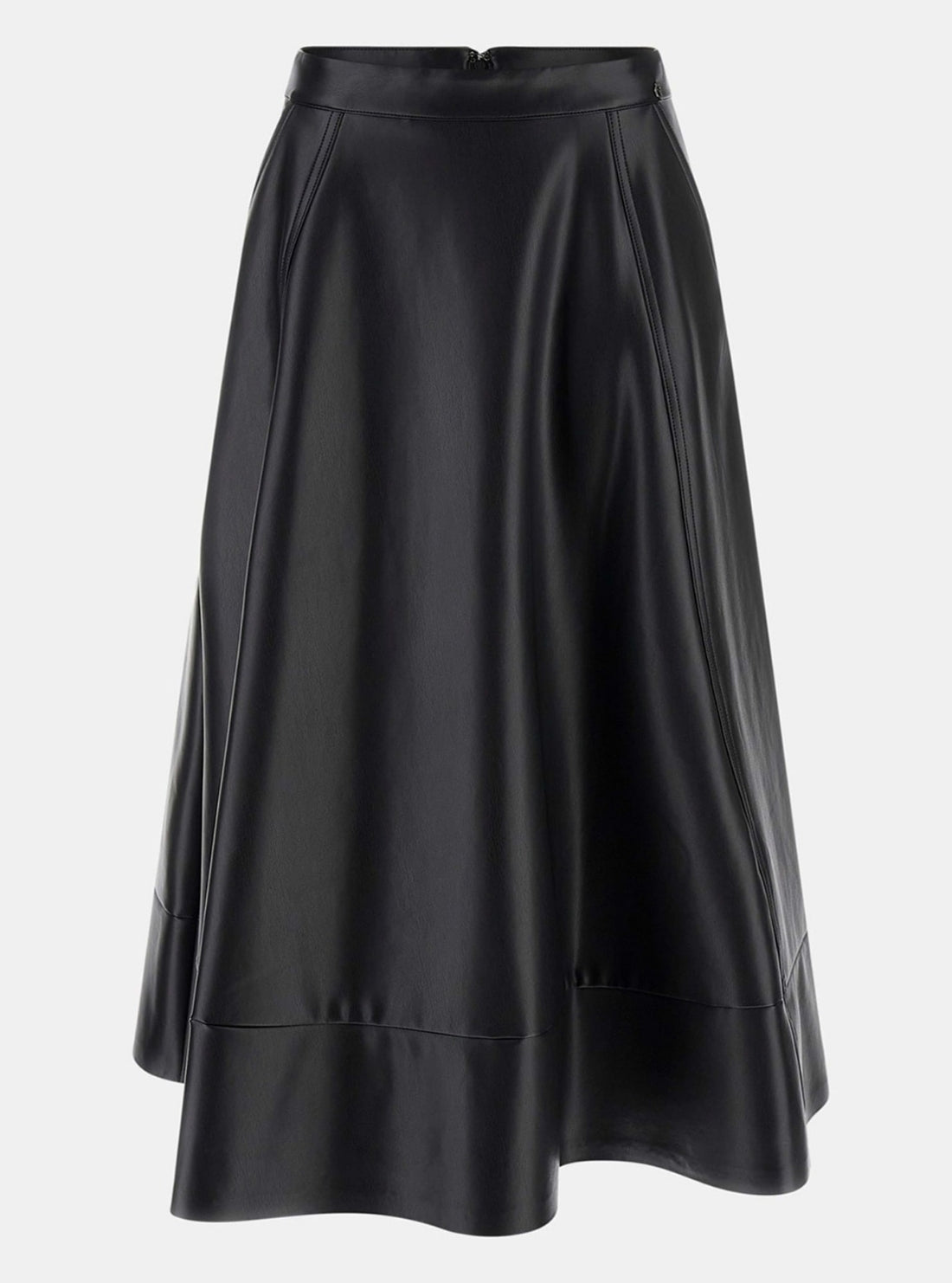 GUESS Womens Black Delores Maxi Circle Skirt W5BD71K8S30  Flatlay