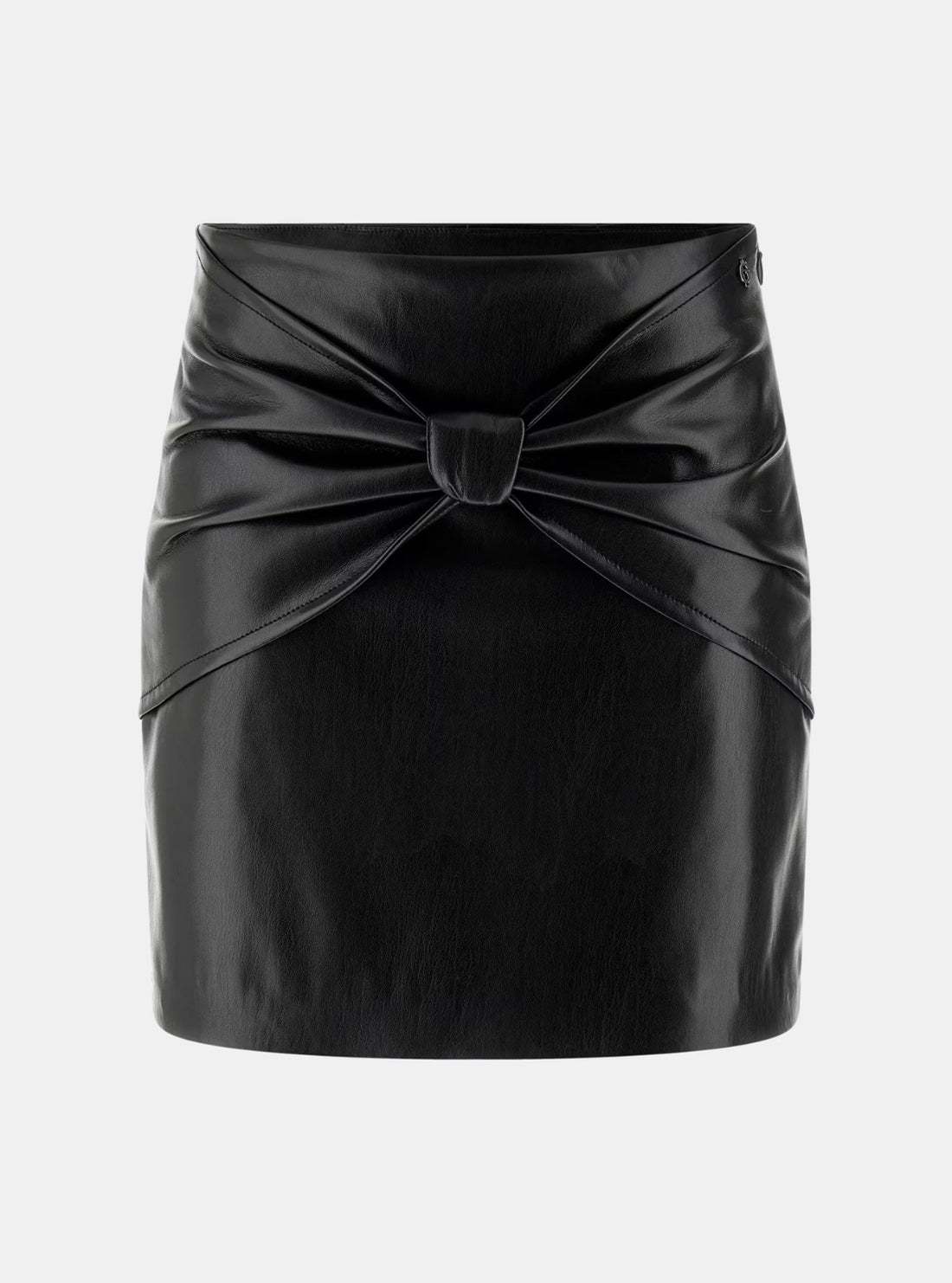 GUESS Womens Black Alienor Faux-Leather Mini Skirt W5BD75WGIK0 Flatlay