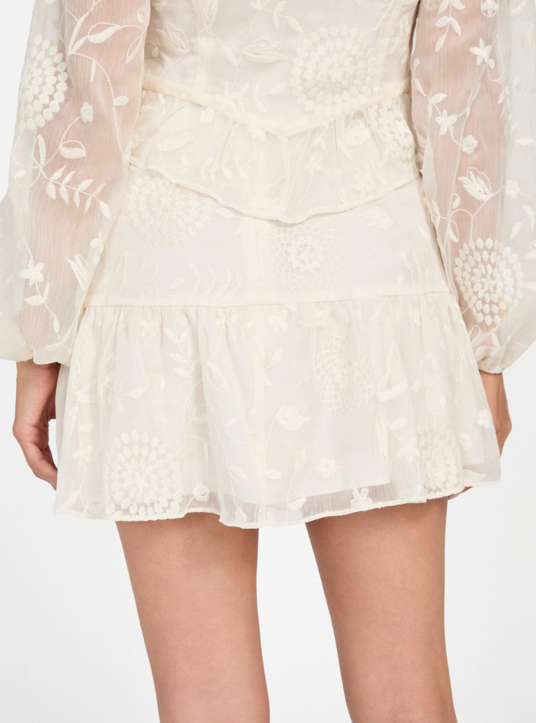 GUESS Womens White Seiah Mini Skirt W5BD99W2190 Back View