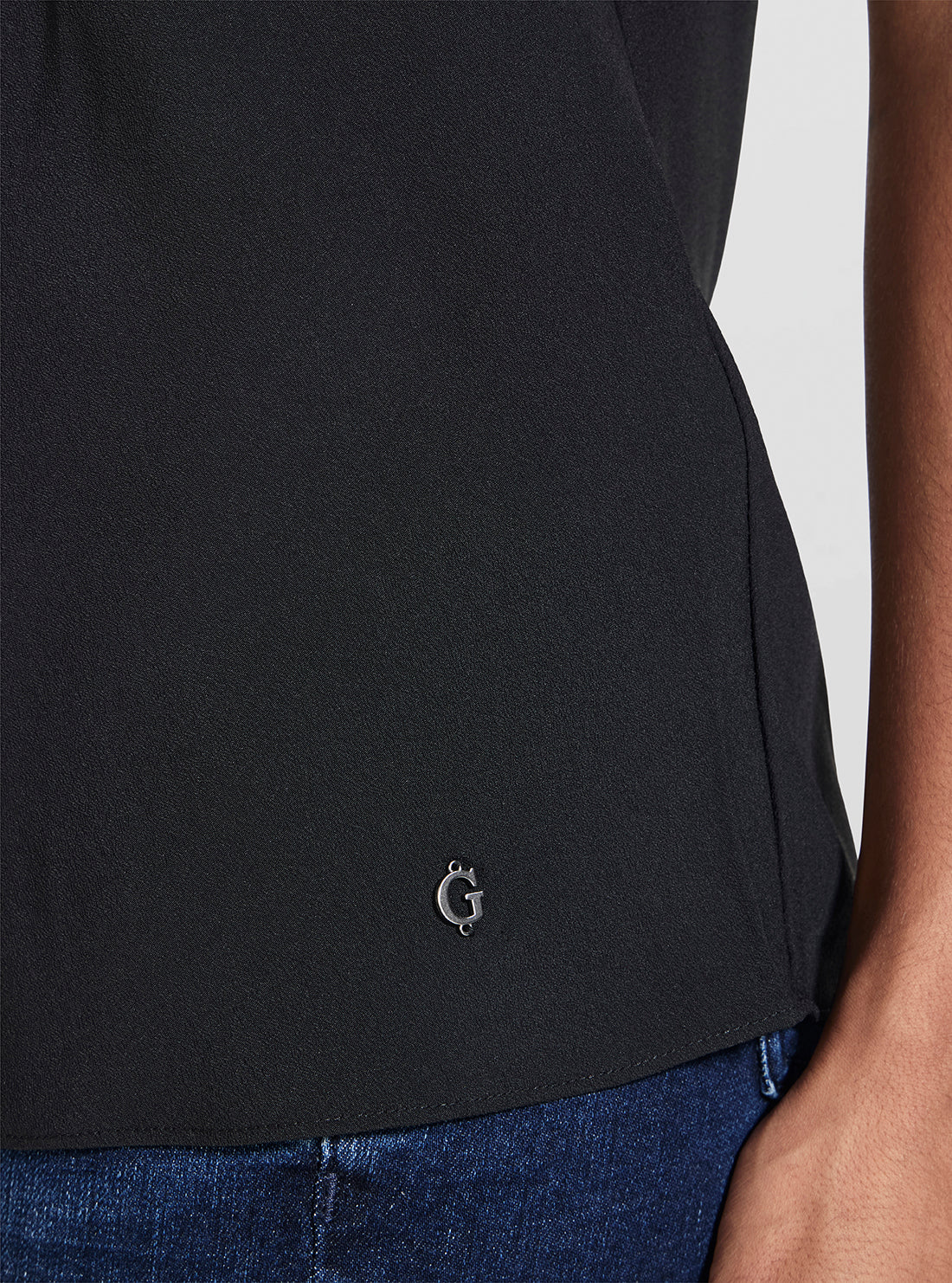 GUESS Womens Black Eve Camisole Top W5BH79W2 Detail View