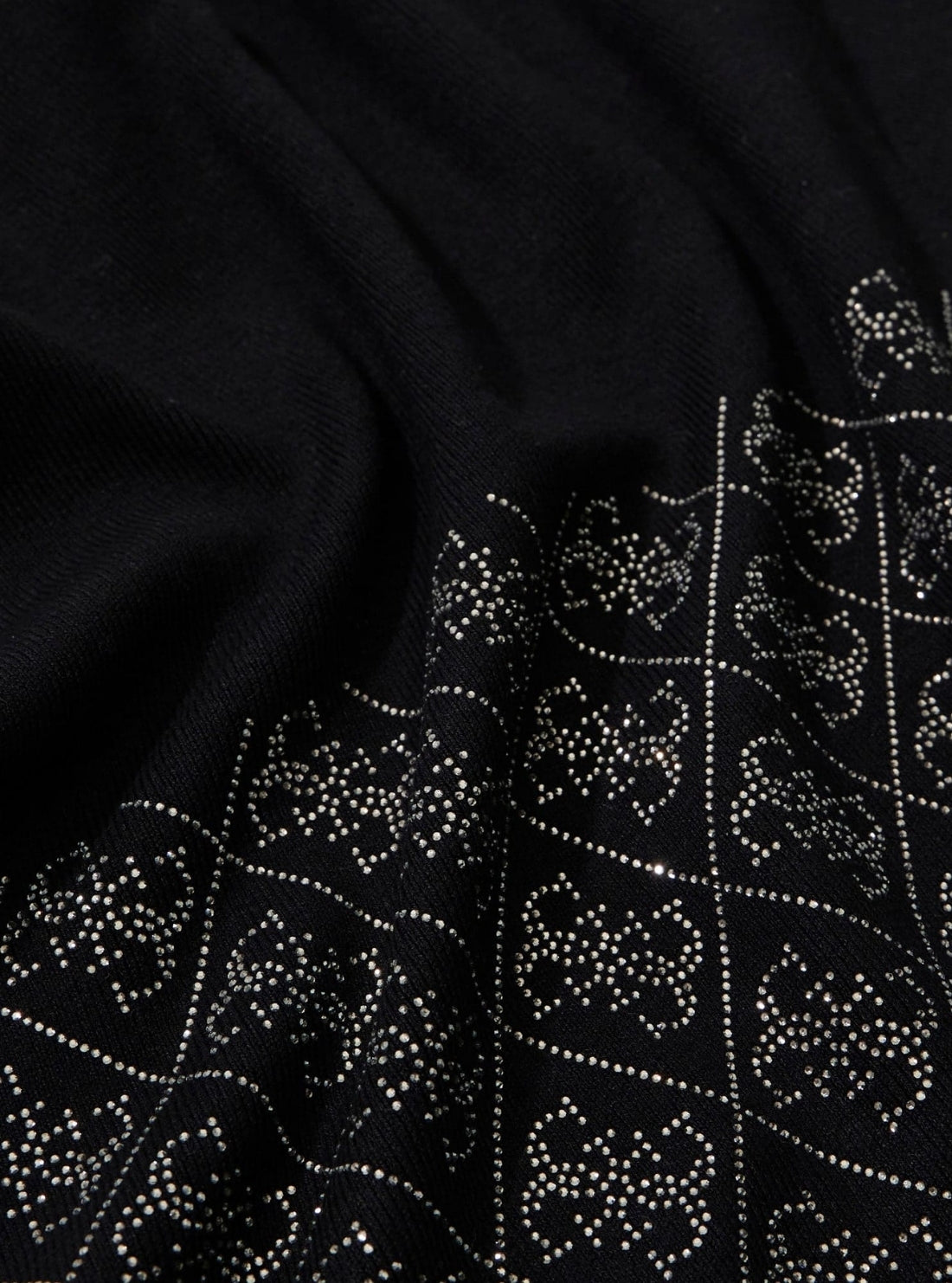 GUESS Accessories Black Nora 4G Rhinestones Scarf W5BZ21Z2NQ2 Detail View