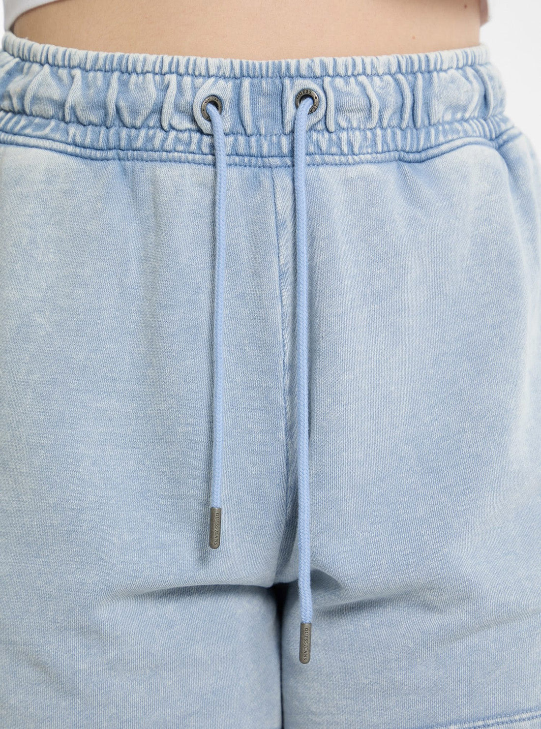 Guess Jeans Blue Regular Embroidered Shorts W5GD0NKCTJ1 Detail View