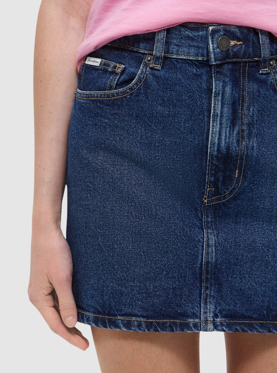 Blue Denim Mini Skirt