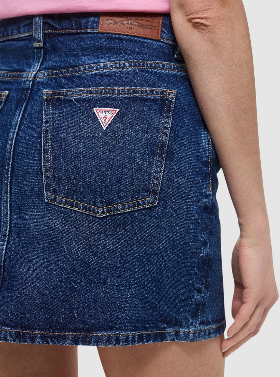 Blue Denim Mini Skirt
