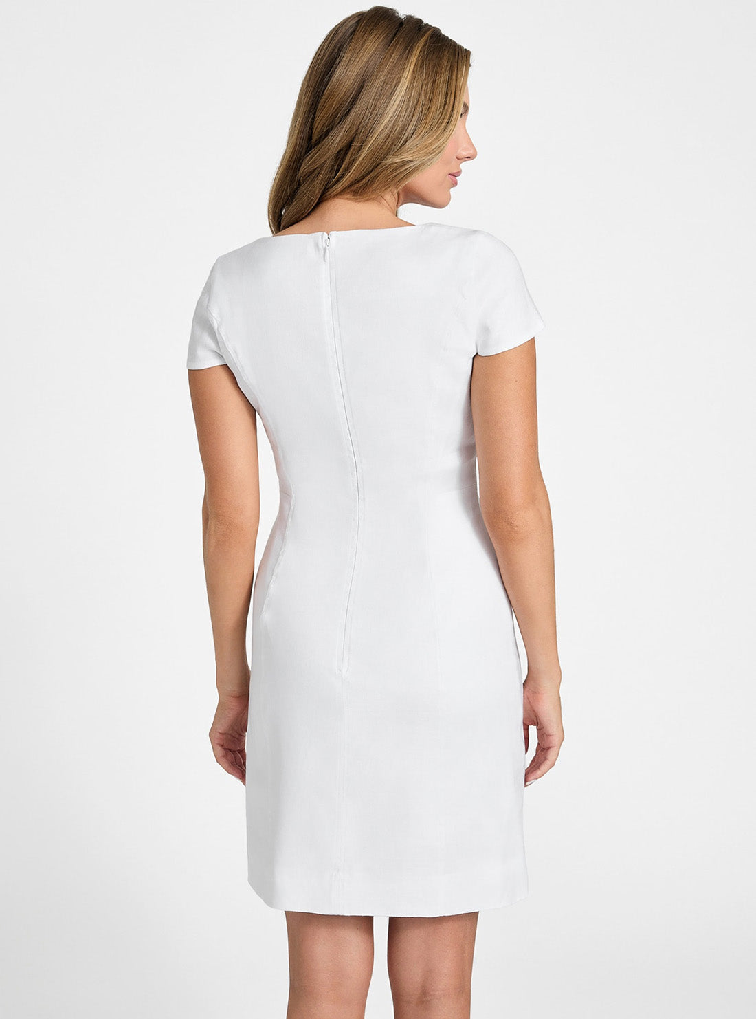 GUESS Womens White Isabeau Bows Mini Dress W5GK41WH5L2 Back View