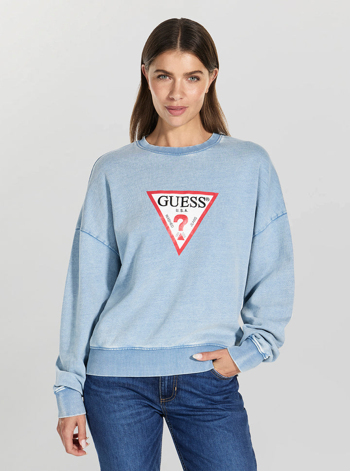 Guess Jeans Blue Logo Sweatshirt W5GQ19KCTJ1 Front View