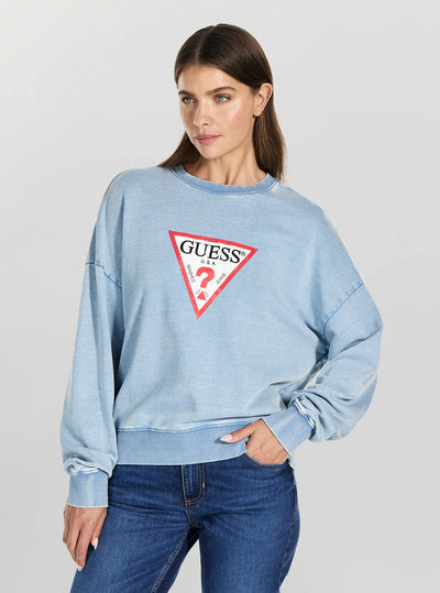 Guess Jeans Blue Logo Sweatshirt W5GQ19KCTJ1 Front Side View