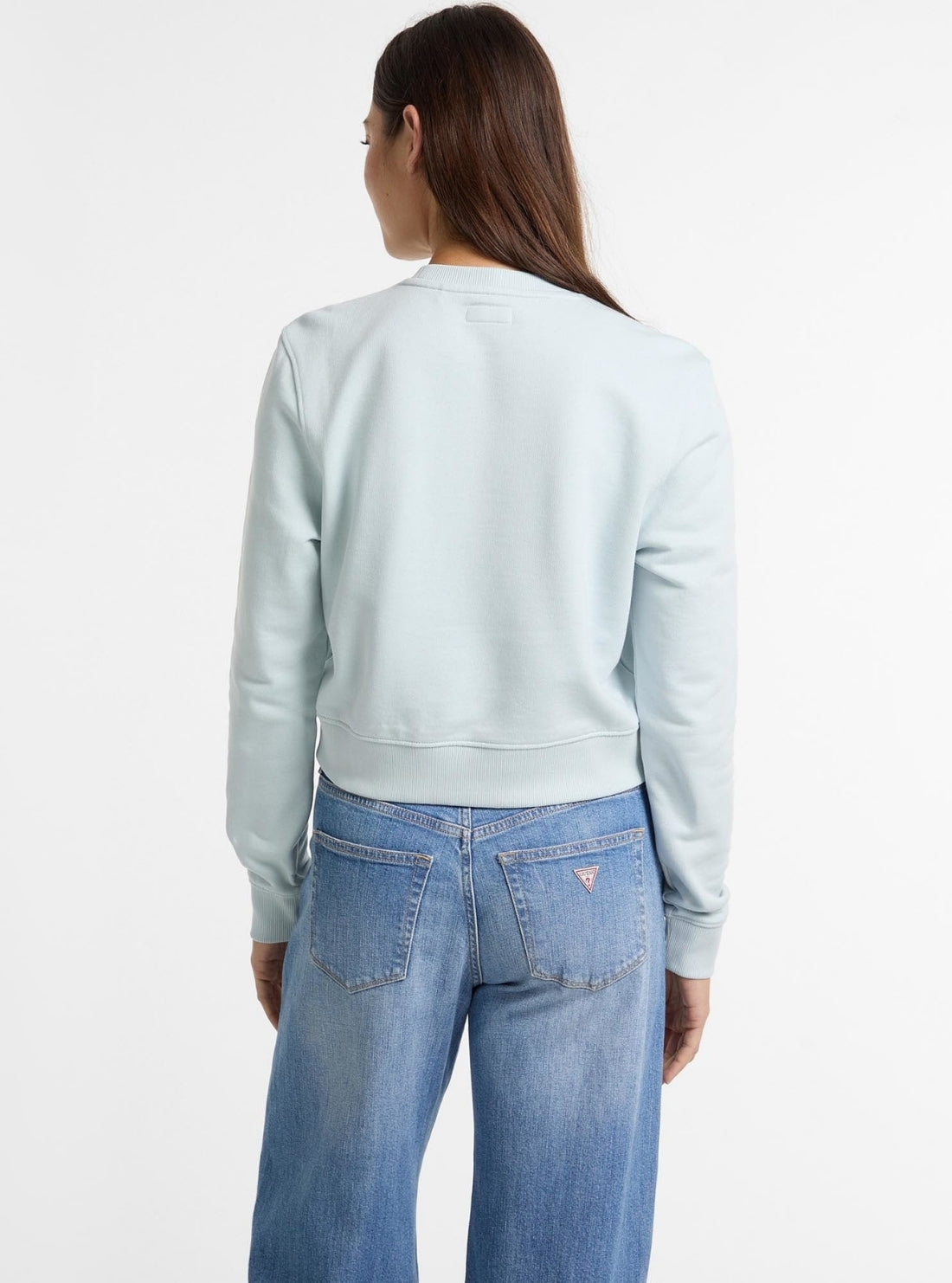 Guess Jeans Blue Crop Sweatshirt W5GQ20K68I4 Back View