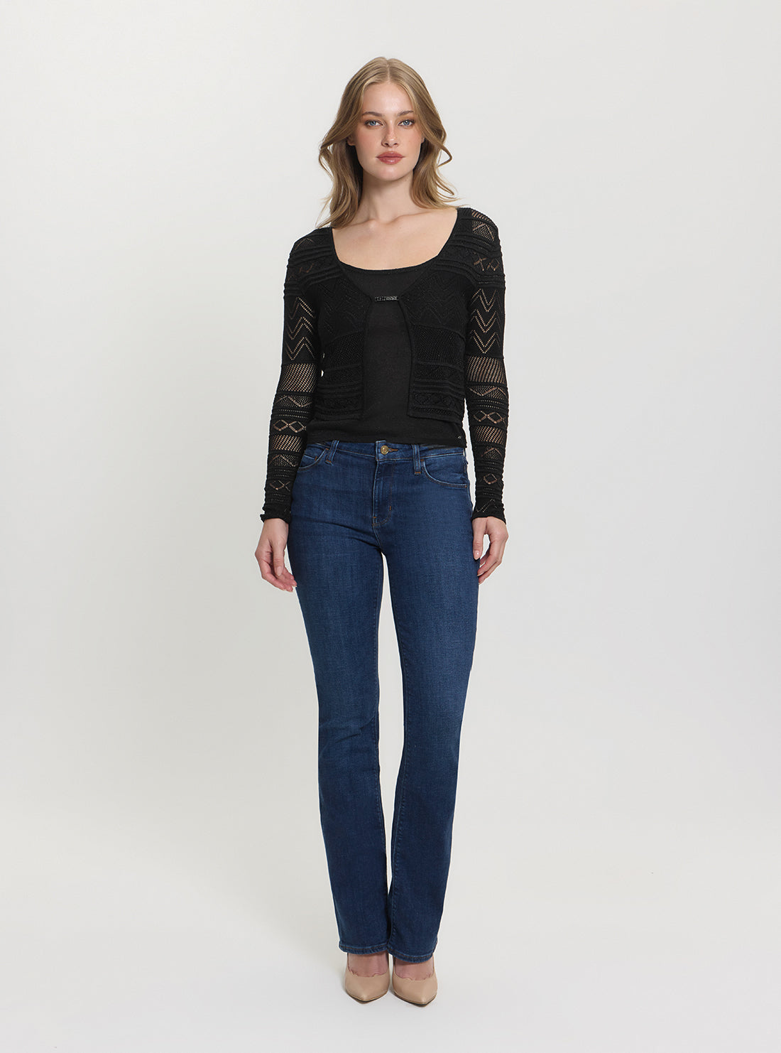 Black Lurex Nellie Cardigan Sweater