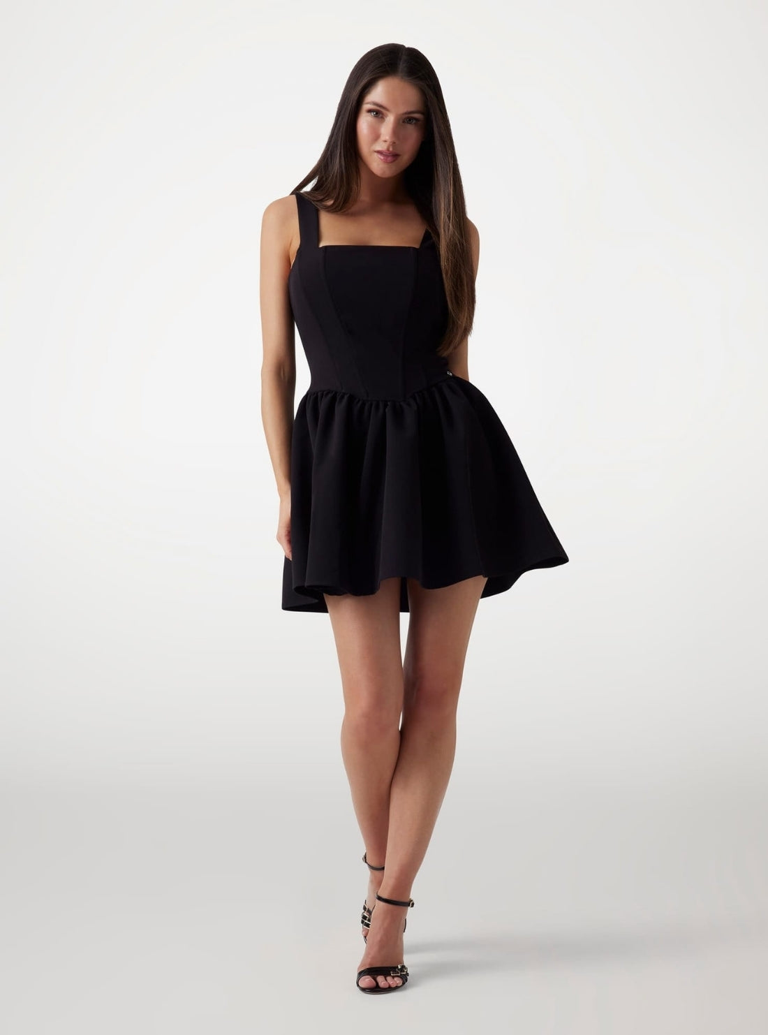 GUESS Womens Black Julie Sleeveless Mini Dress W5PK1WWG130 Full View