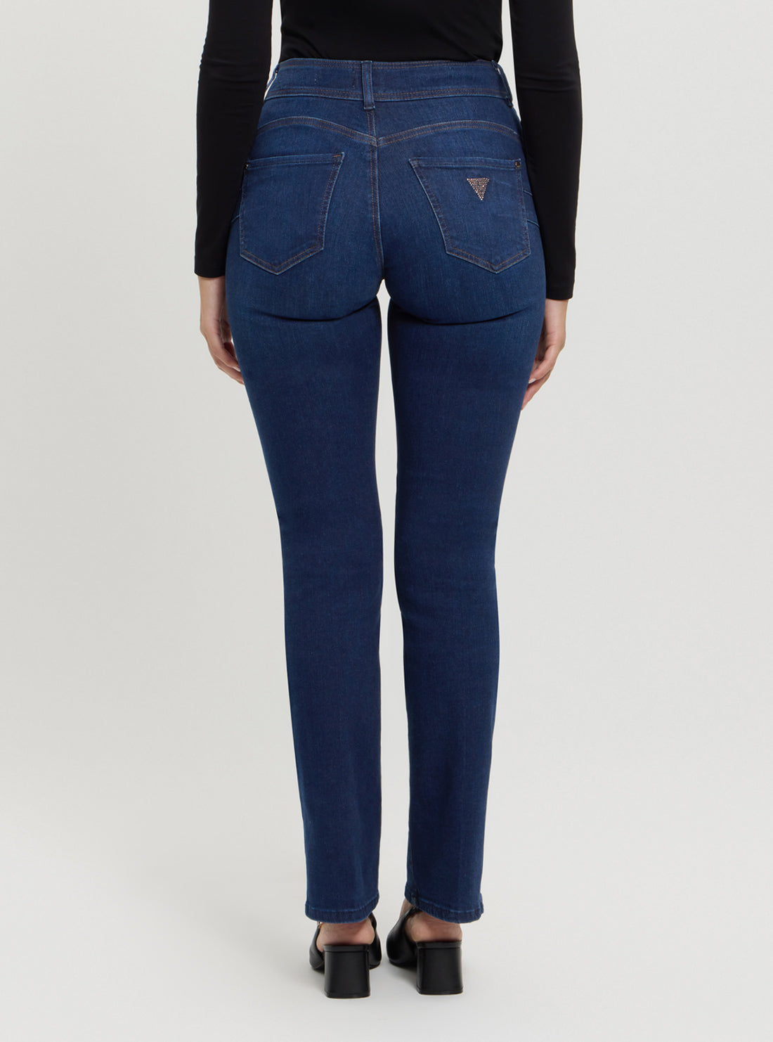 Blue Shape Up Straight Leg Jeans in Dark Wash