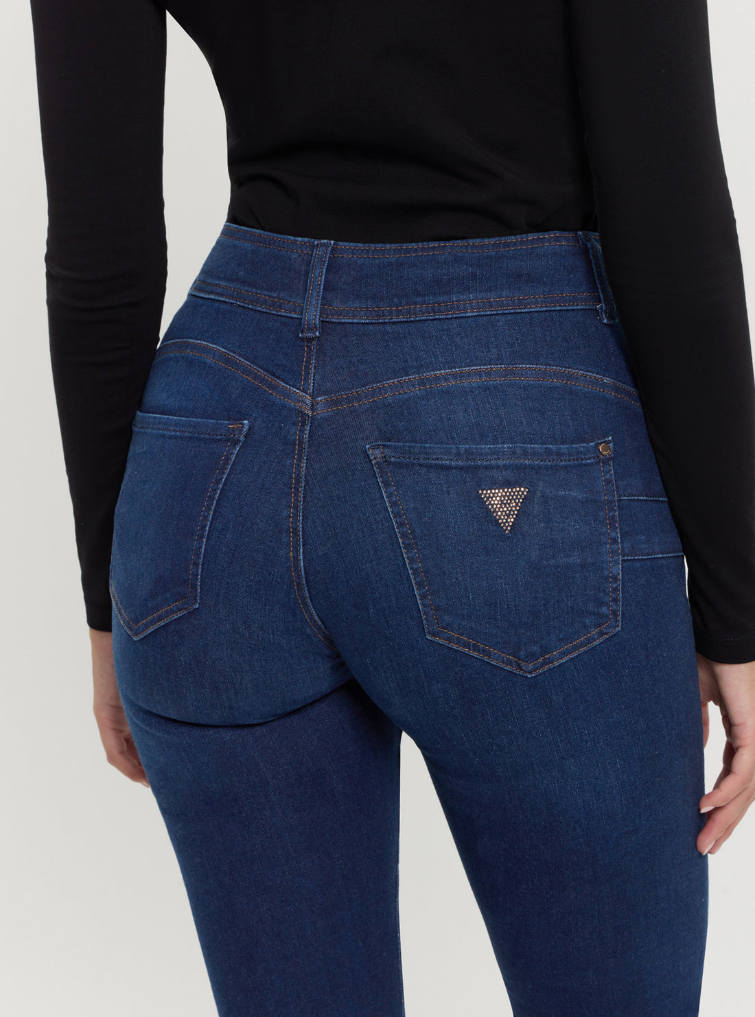 Blue Shape Up Straight Leg Jeans in Dark Wash