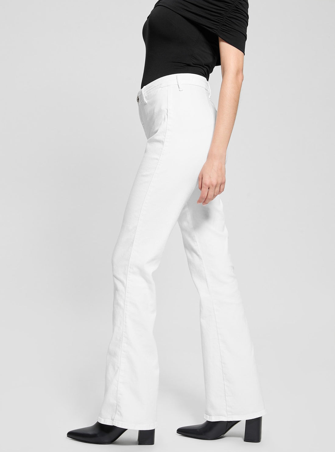 White Belle High Rise Flare Jeans