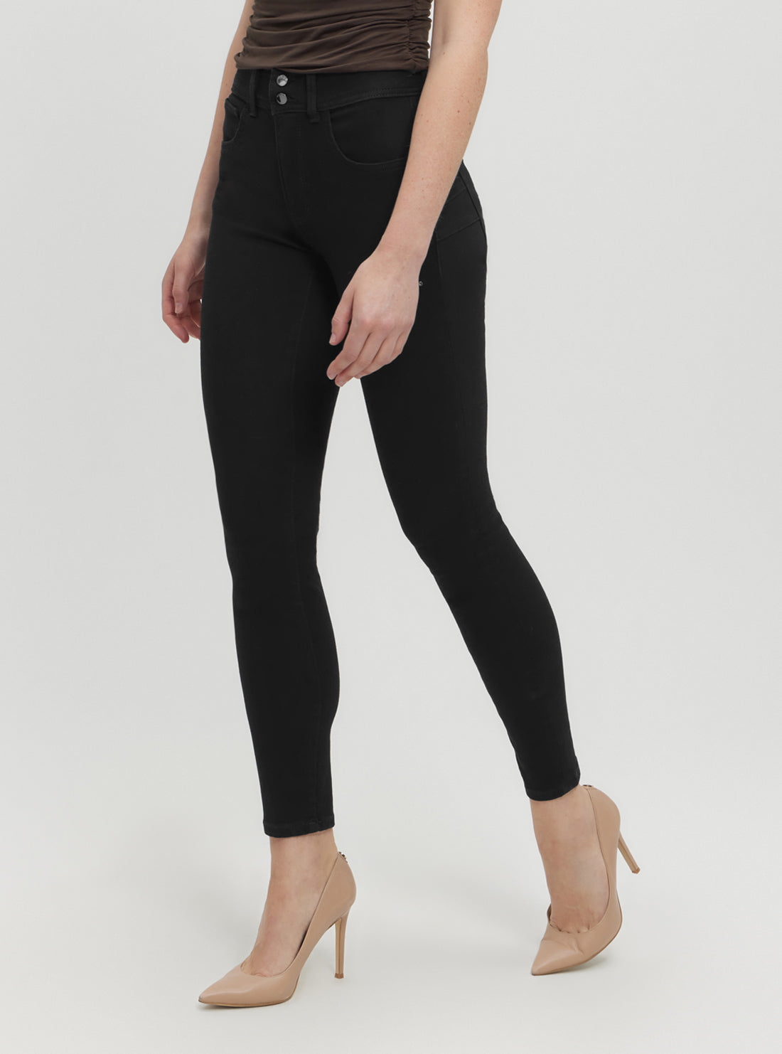 Black Shape Up Denim Jeans in Dark Wash