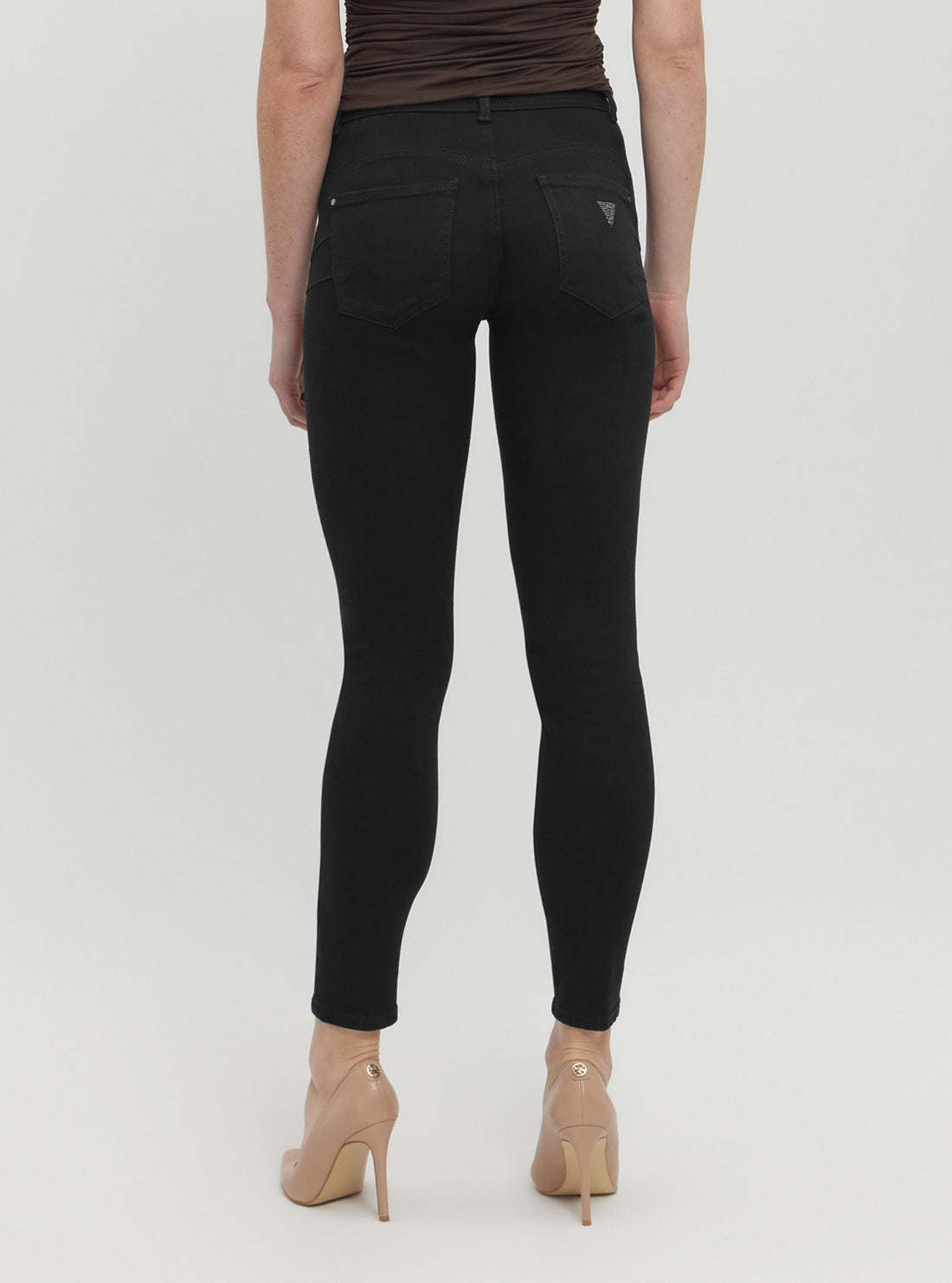 Black Shape Up Denim Jeans in Dark Wash