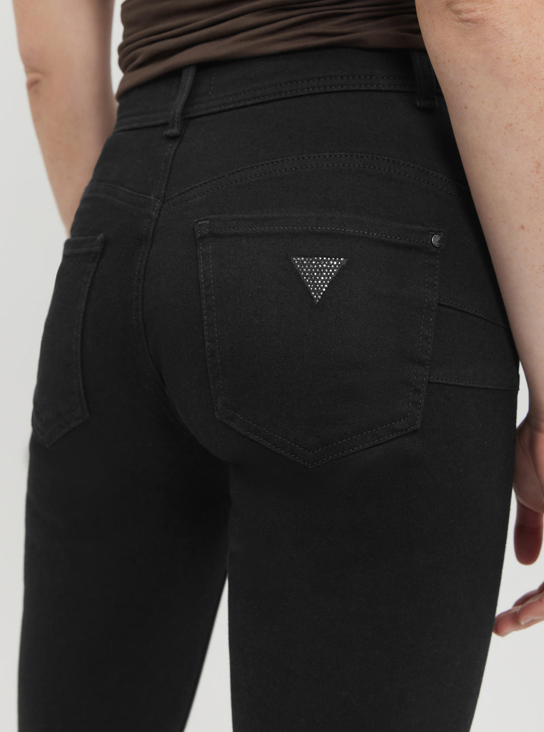 Black Shape Up Denim Jeans in Dark Wash