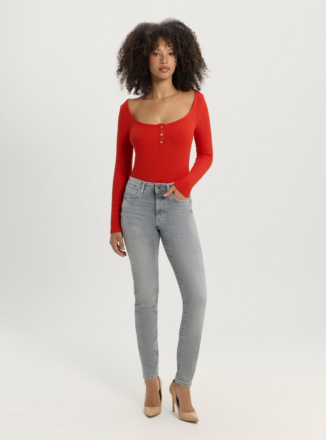 Grey 1981 Skinny Fit Denim Jeans