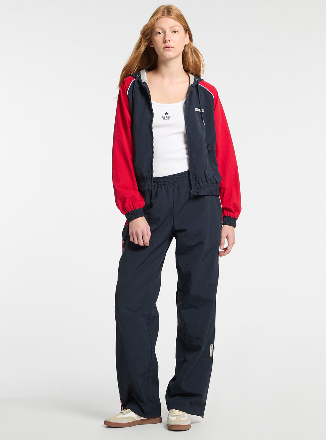 Guess Jeans Navy Red Windbreaker Pant