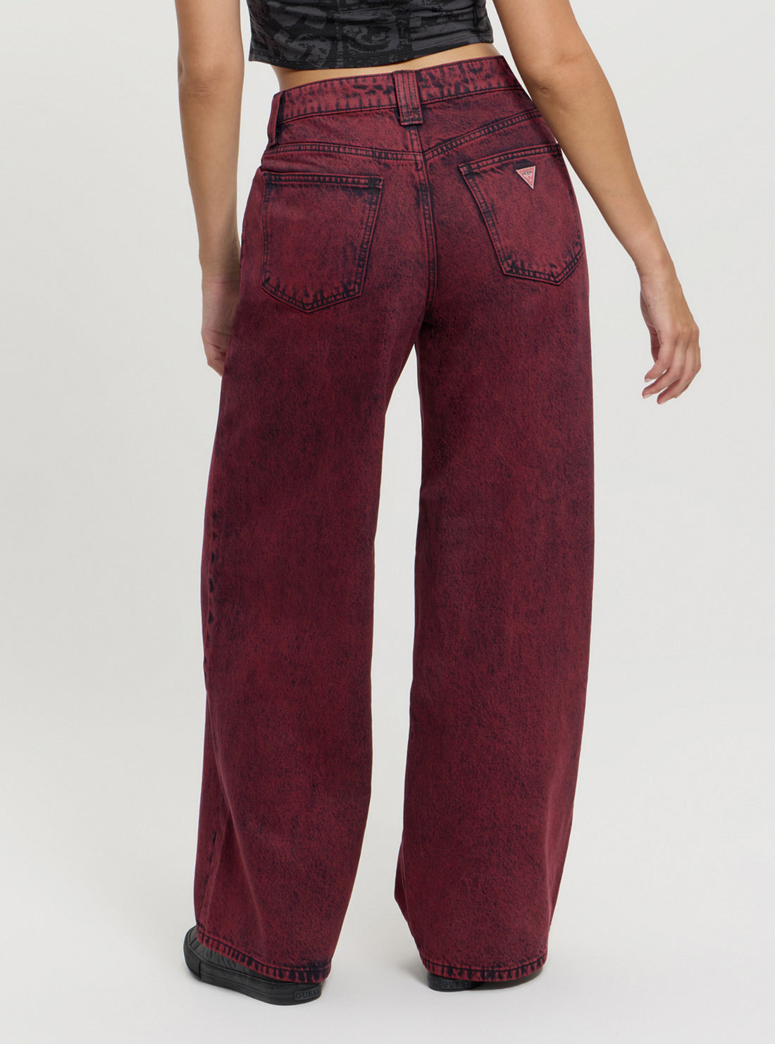 Guess Originals Red Patch Wide Leg Pants