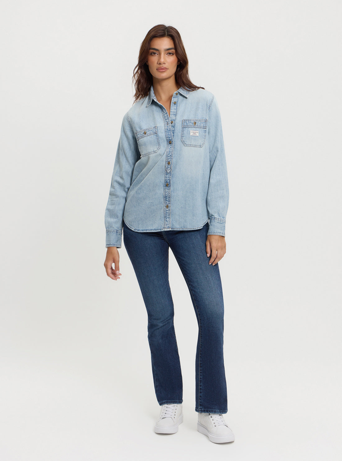 Guess Jeans Blue Regular Denim Shirt
