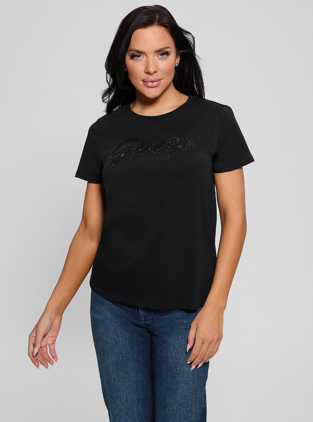 Eco Black Script Lace Logo T-Shirt