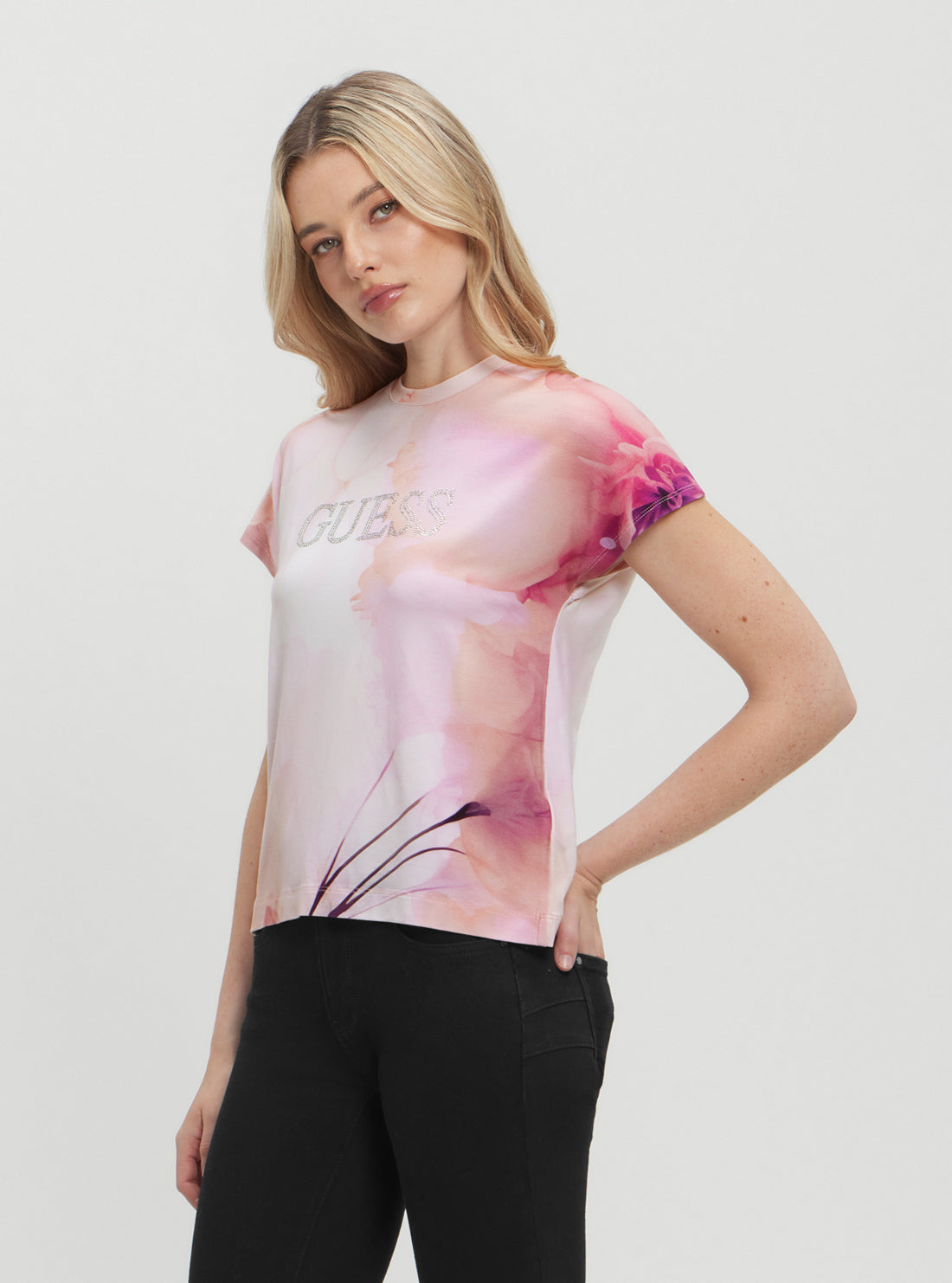 Pink Logo Kimono T-Shirt