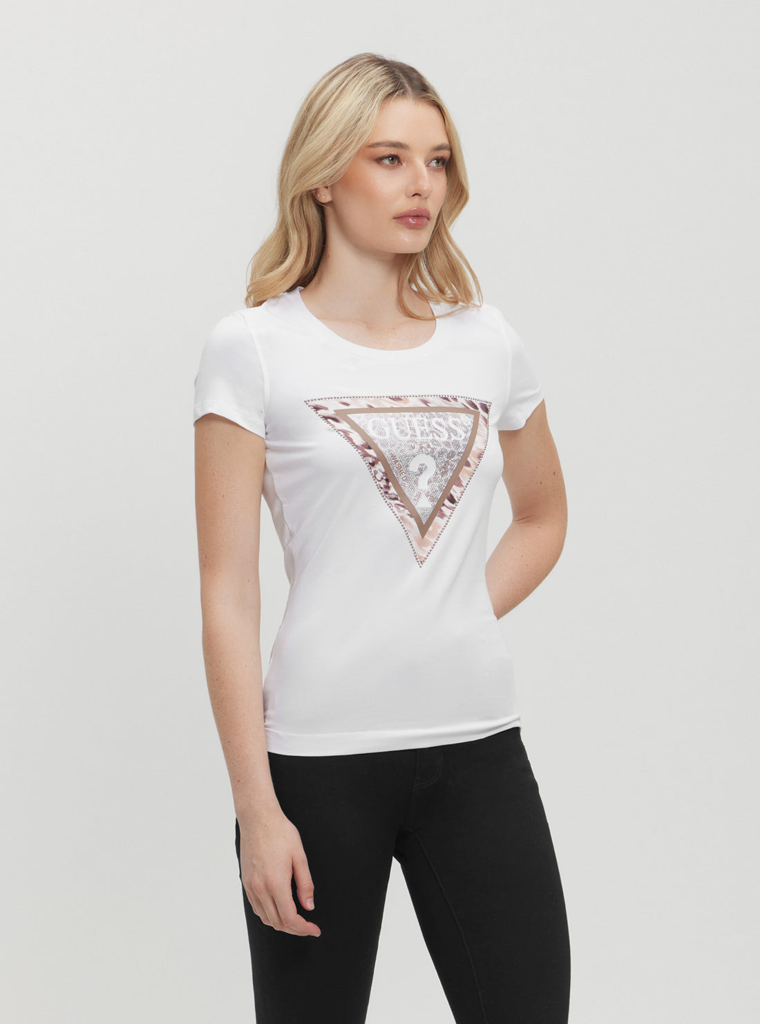 White Cheeta Logo T-Shirt