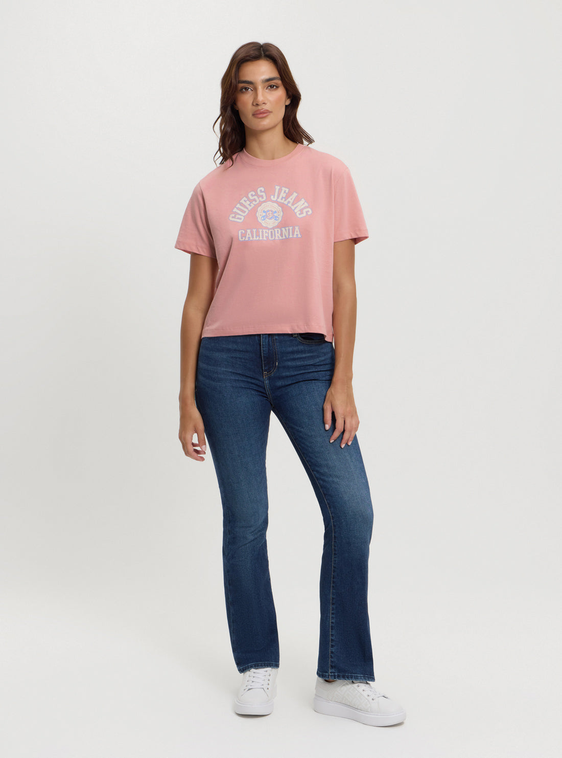 Guess Jeans Pink Boxy T-Shirt
