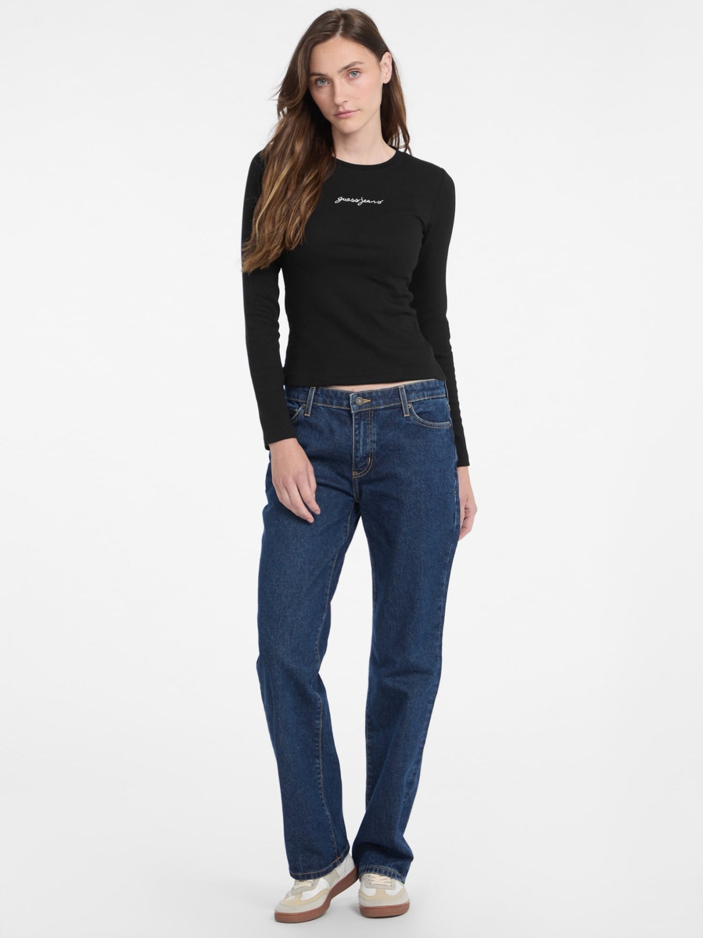 Guess Jeans Black Slim Rib T-Shirt