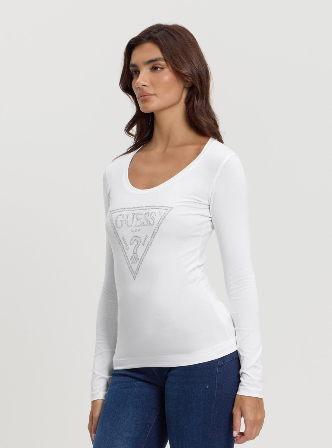 White Logo Shiny Logo T-Shirt