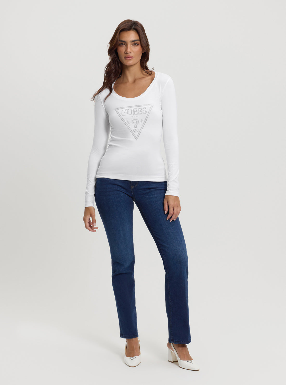 White Logo Shiny Logo T-Shirt